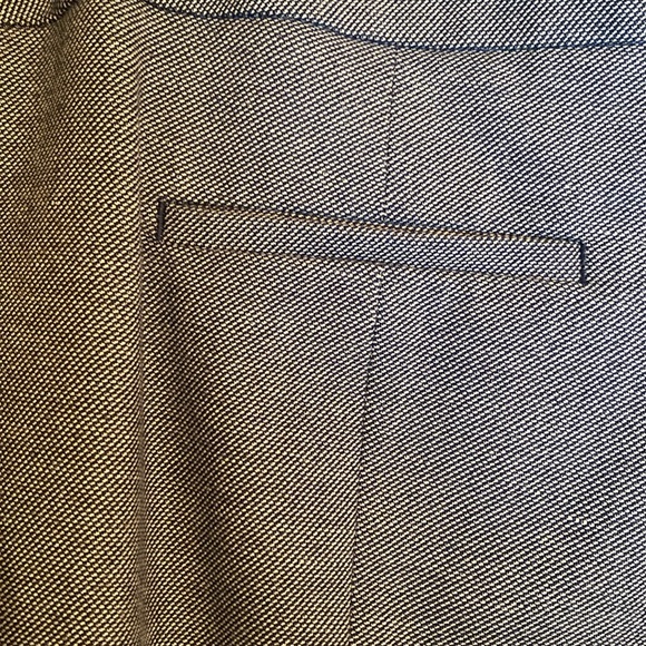 Loft Marisa High Waist Pants Blue Chevron Herringbone Pattern SZ 14 Business - Picture 9 of 15